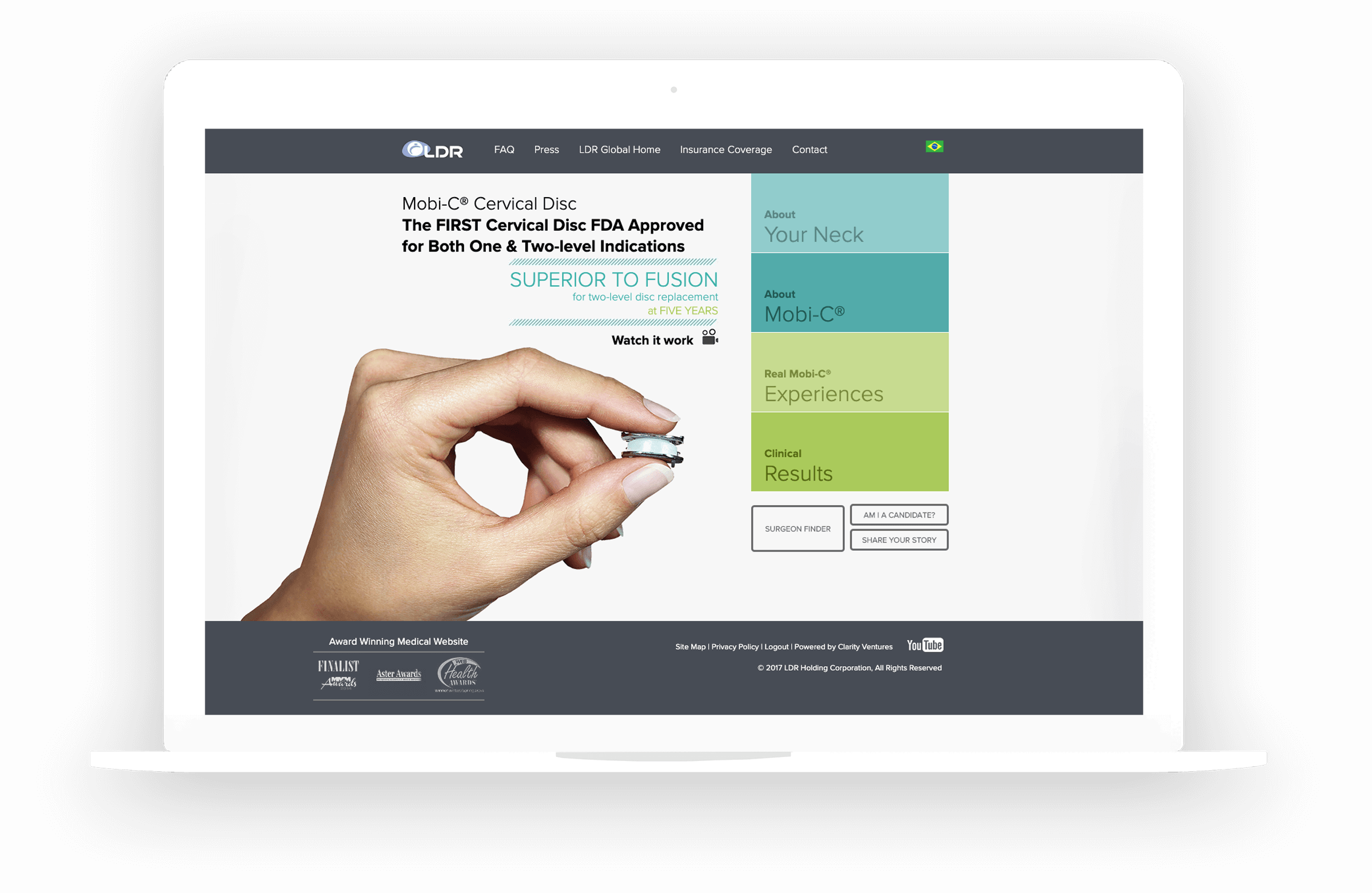 award-winning medical site designed by Galaxeen