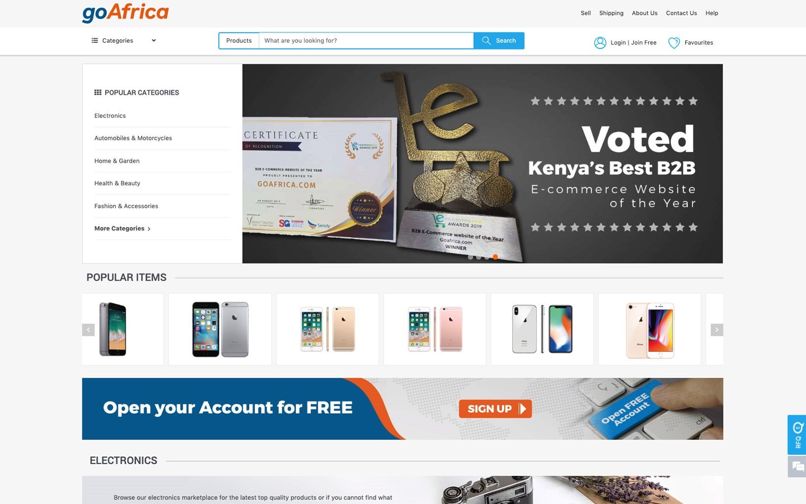 Galaxeen ecommerce marketplace implementation for goAfrica
