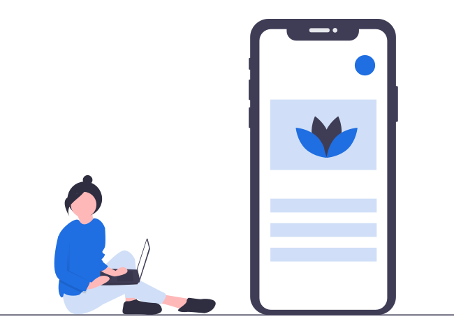 Healthcare mobile app being customized.