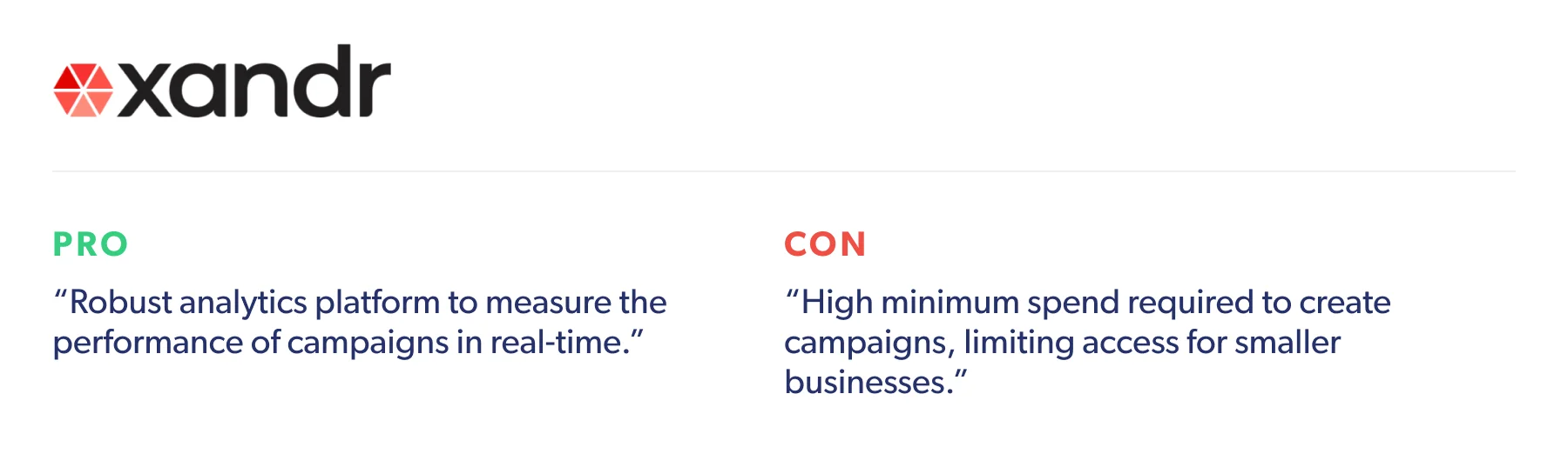 Premium publishers will often use global advertising technology to do direct deals on ad networks like Xandr.